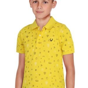 allen solly boy's cotton regular fit polka dots t shirt